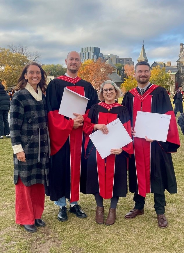 (l-r) Prof. Corinn Columpar, Dr. Daniel Laurin, Dr. Kate Russell, Dr. Dan McFadden